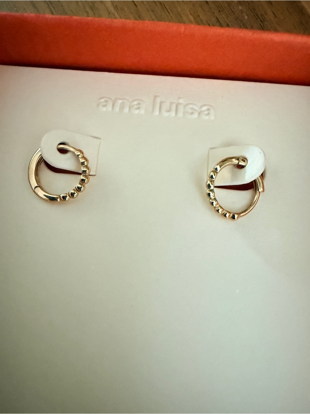 Ana Luisa Solid Gold Bead Huggie Hoops Mini